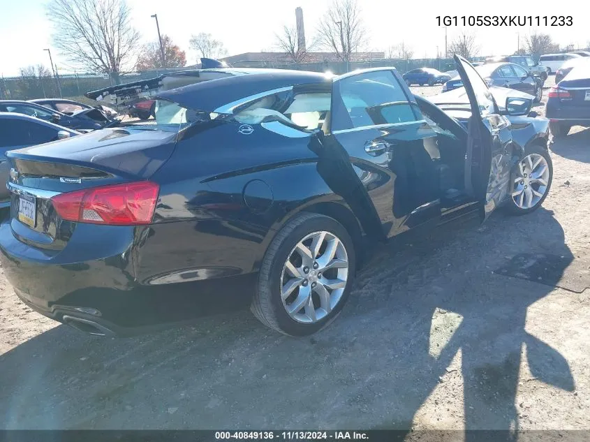 1G1105S3XKU111233 2019 Chevrolet Impala Premier