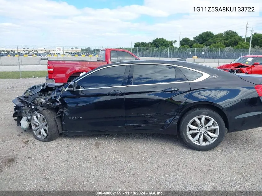 2019 Chevrolet Impala Lt VIN: 1G11Z5SA8KU133722 Lot: 40862159