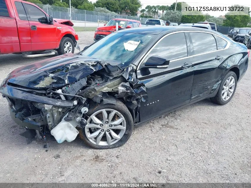 2019 Chevrolet Impala Lt VIN: 1G11Z5SA8KU133722 Lot: 40862159