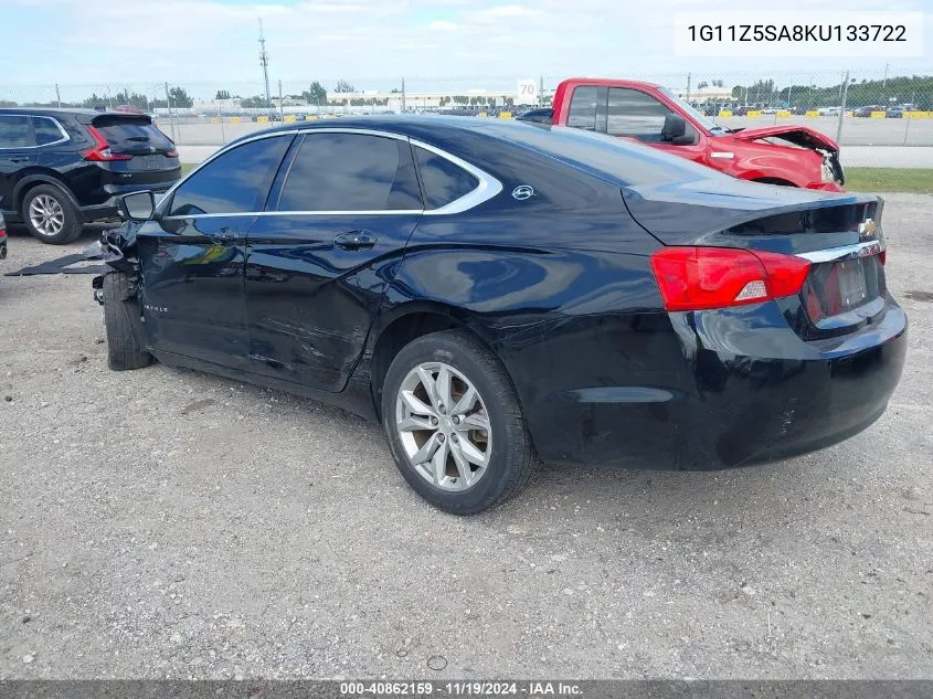 2019 Chevrolet Impala Lt VIN: 1G11Z5SA8KU133722 Lot: 40862159