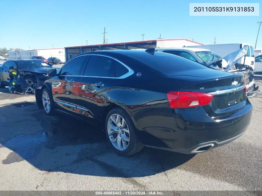 2019 Chevrolet Impala Premier VIN: 2G1105S31K9131853 Lot: 40865482