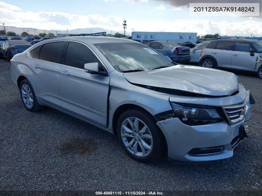 2019 Chevrolet Impala Lt VIN: 2G11Z5SA7K9148242 Lot: 40881110