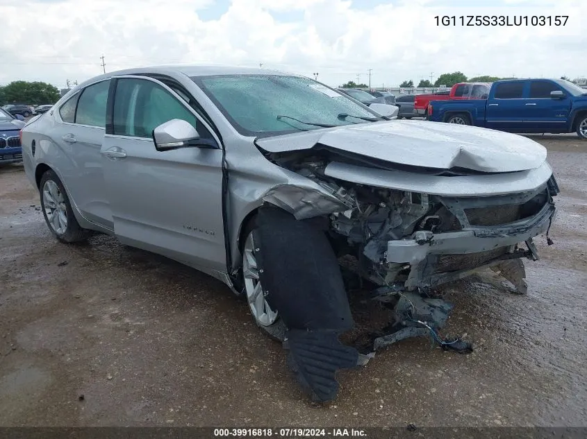 2020 Chevrolet Impala Fwd Lt VIN: 1G11Z5S33LU103157 Lot: 39916818