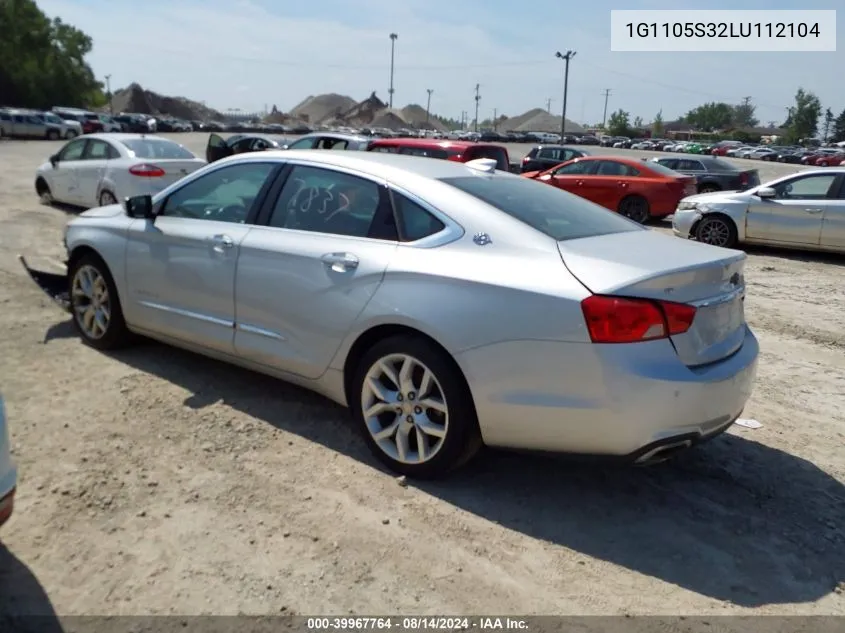 2020 Chevrolet Impala Fwd Premier VIN: 1G1105S32LU112104 Lot: 39967764