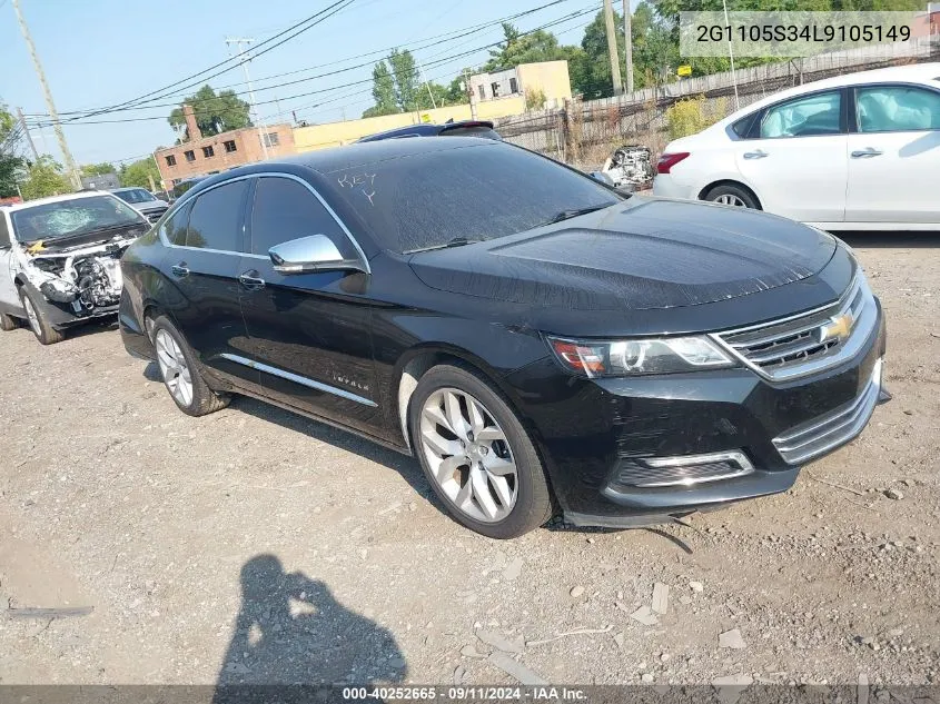 2020 Chevrolet Impala Premier VIN: 2G1105S34L9105149 Lot: 40252665