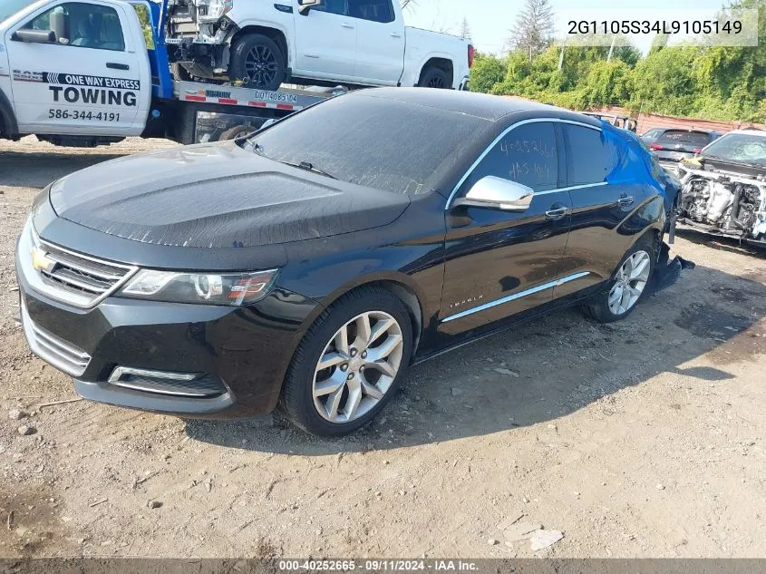 2020 Chevrolet Impala Premier VIN: 2G1105S34L9105149 Lot: 40252665