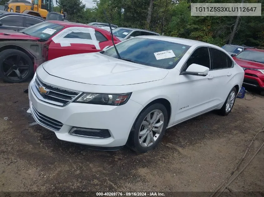 2020 Chevrolet Impala Fwd Lt VIN: 1G11Z5S3XLU112647 Lot: 40269776