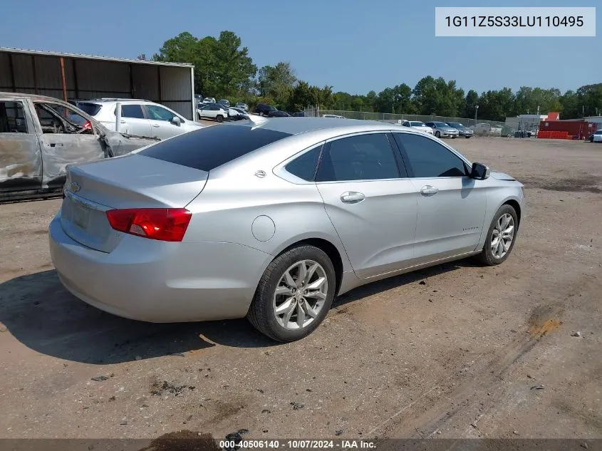 2020 Chevrolet Impala Fwd Lt VIN: 1G11Z5S33LU110495 Lot: 40506140