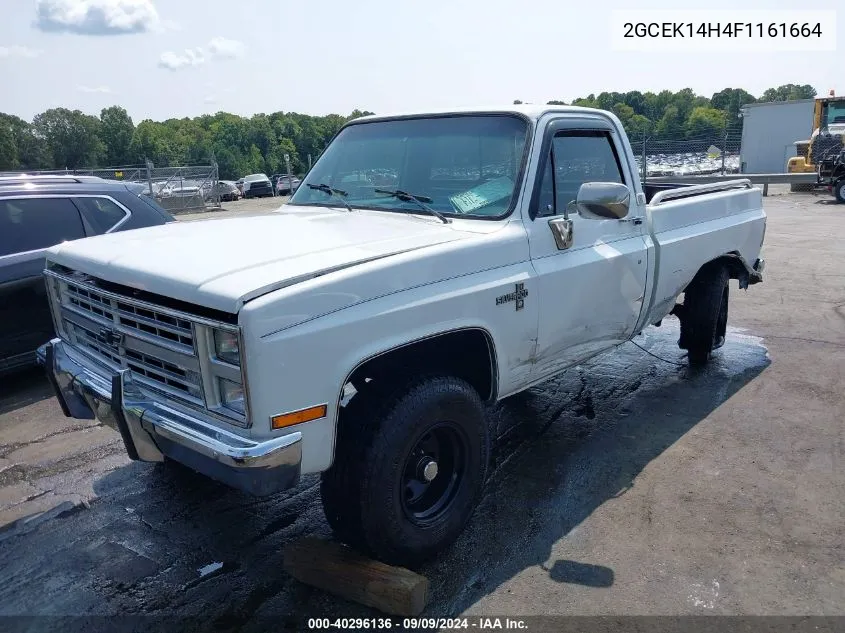 1985 Chevrolet K10 VIN: 2GCEK14H4F1161664 Lot: 40296136