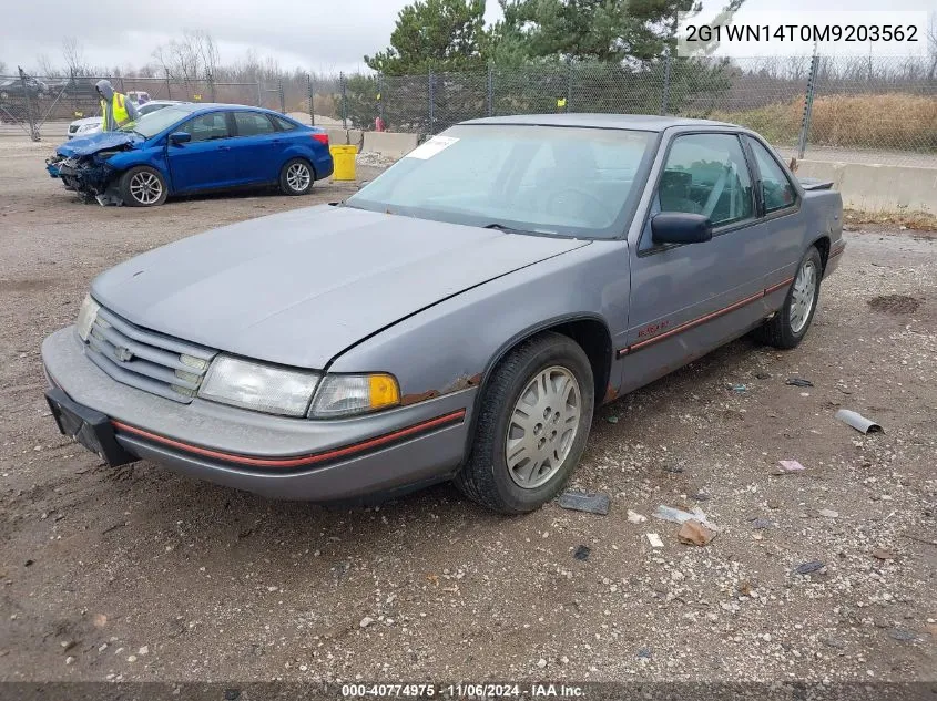 1991 Chevrolet Lumina Euro VIN: 2G1WN14T0M9203562 Lot: 40774975