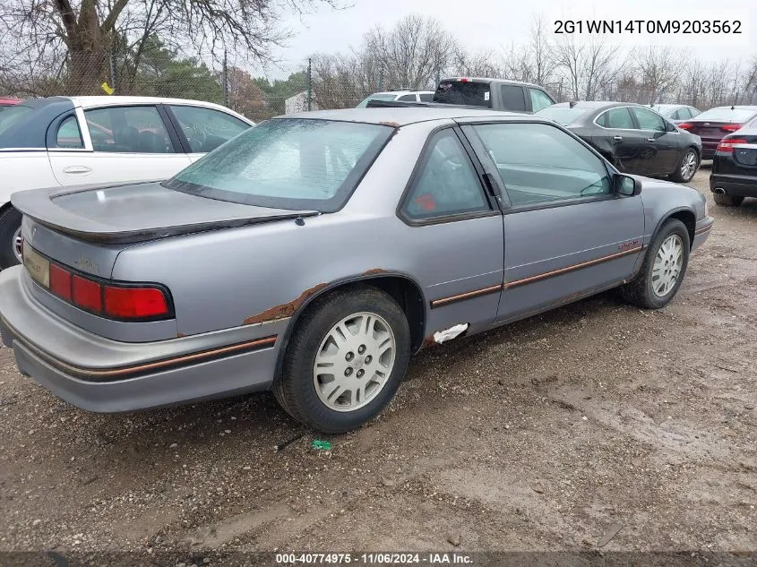 1991 Chevrolet Lumina Euro VIN: 2G1WN14T0M9203562 Lot: 40774975