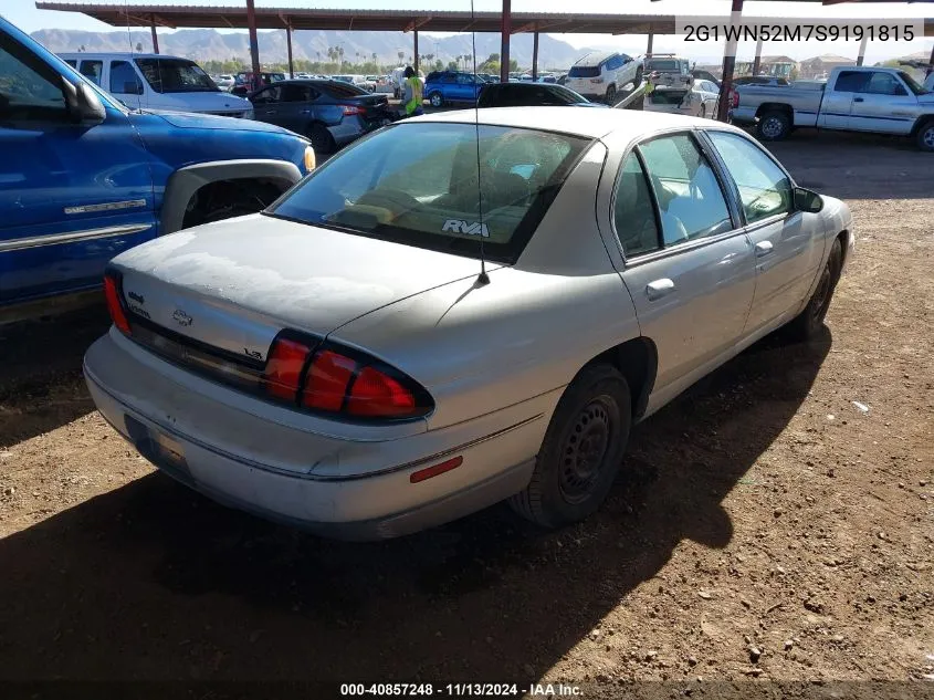 1995 Chevrolet Lumina Ls VIN: 2G1WN52M7S9191815 Lot: 40857248