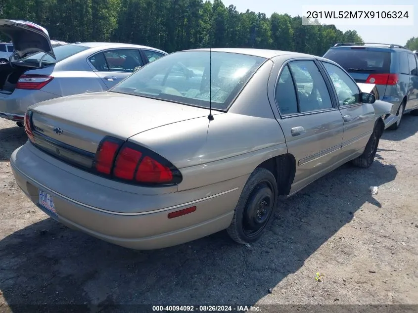 1999 Chevrolet Lumina VIN: 2G1WL52M7X9106324 Lot: 40094092