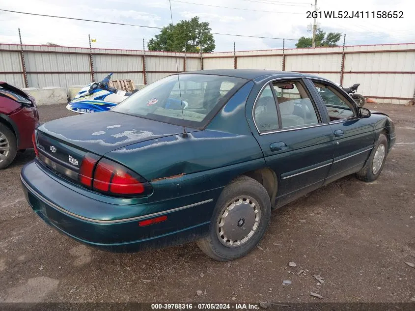 2001 Chevrolet Lumina VIN: 2G1WL52J411158652 Lot: 39788316