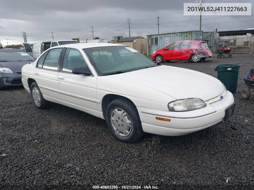 2001 Chevrolet Lumina VIN: 2G1WL52J411227663 Lot: 40603295