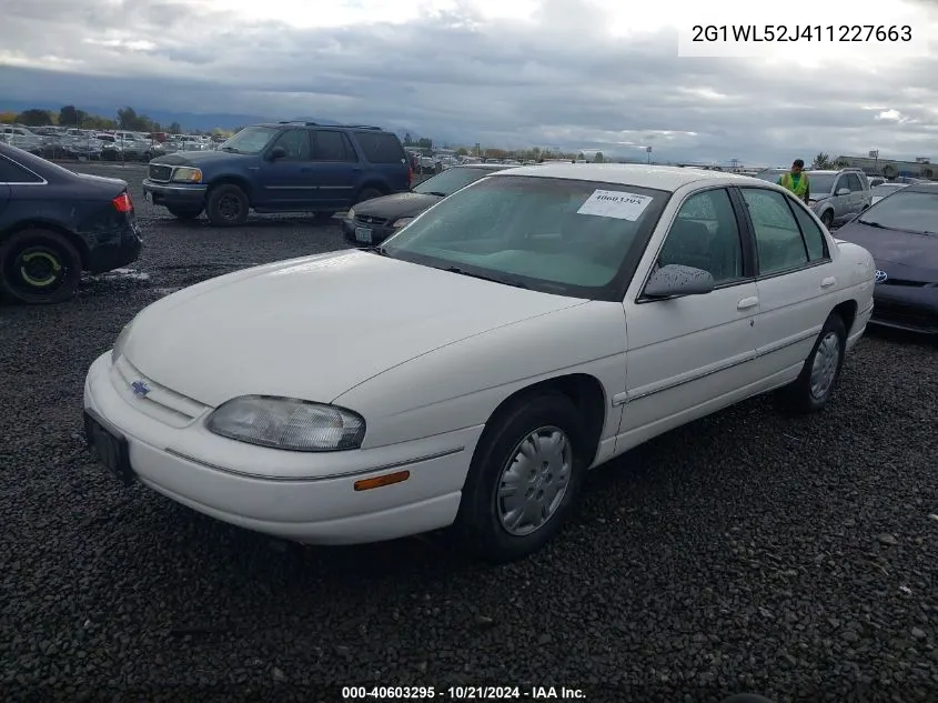 2001 Chevrolet Lumina VIN: 2G1WL52J411227663 Lot: 40603295