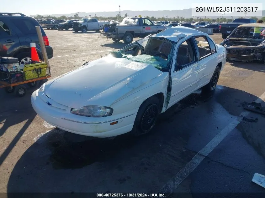 2001 Chevrolet Lumina VIN: 2G1WL52J511203517 Lot: 40725376