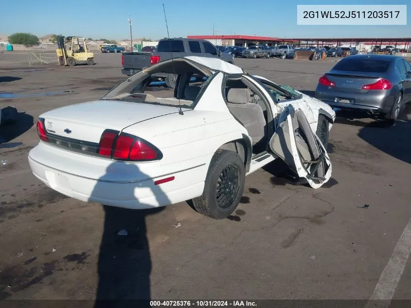 2001 Chevrolet Lumina VIN: 2G1WL52J511203517 Lot: 40725376