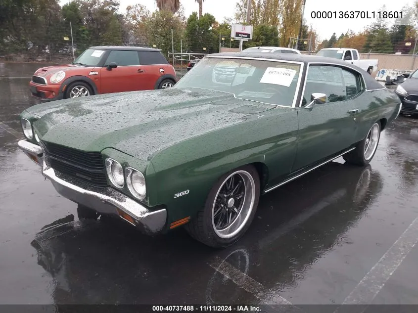 1970 Chevrolet Malibu VIN: 0000136370L118601 Lot: 40737488