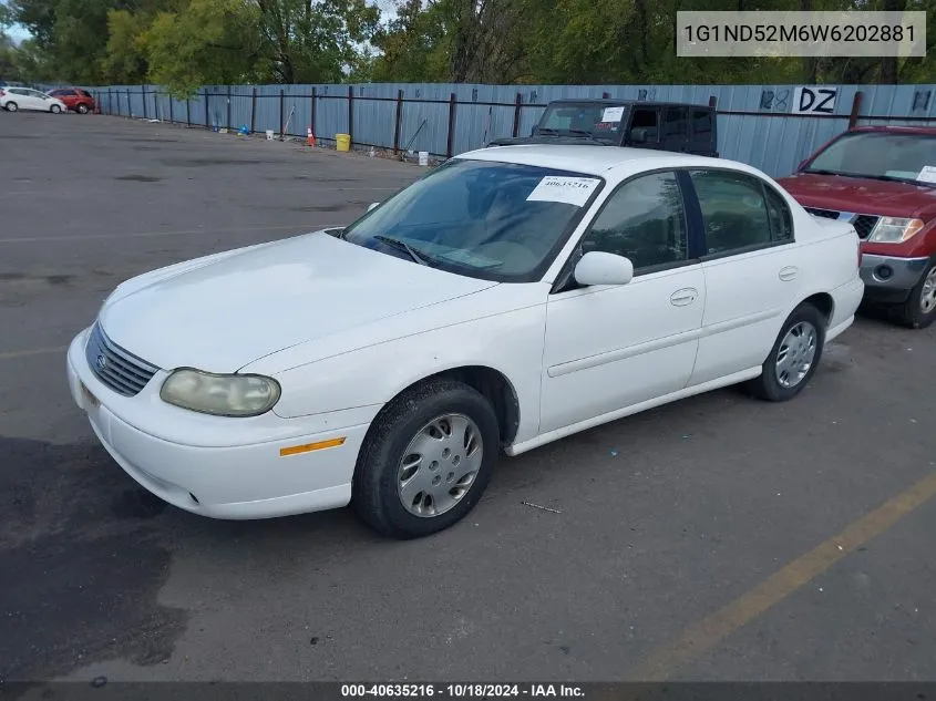 1998 Chevrolet Malibu VIN: 1G1ND52M6W6202881 Lot: 40635216