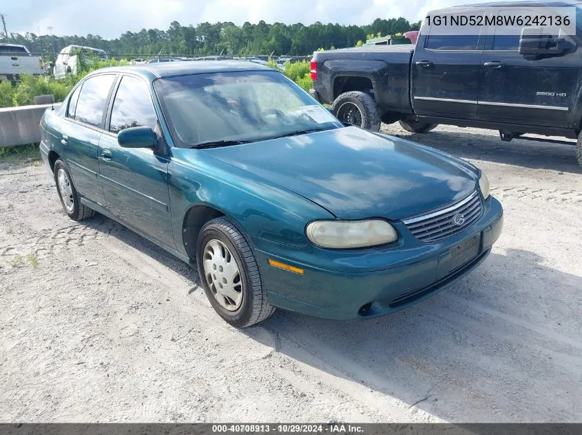 1998 Chevrolet Malibu VIN: 1G1ND52M8W6242136 Lot: 40708913