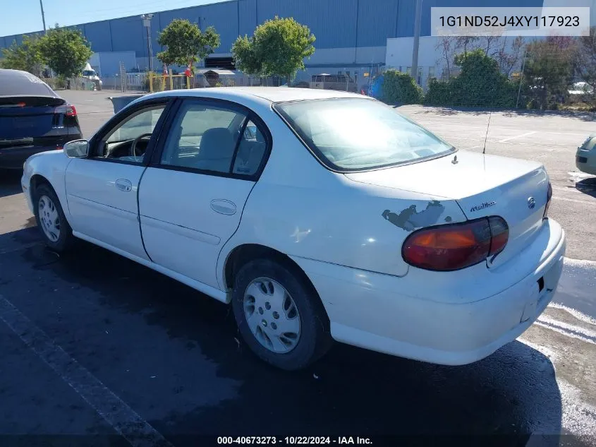 1999 Chevrolet Malibu VIN: 1G1ND52J4XY117923 Lot: 40673273