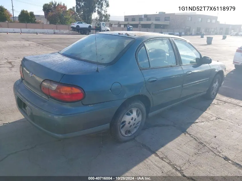 1999 Chevrolet Malibu VIN: 1G1ND52T7X6118979 Lot: 40716004