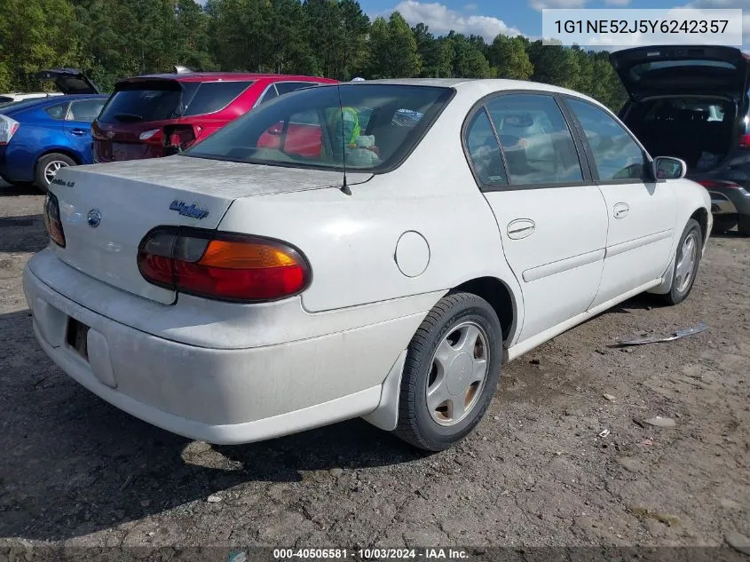 2000 Chevrolet Malibu Ls VIN: 1G1NE52J5Y6242357 Lot: 40506581