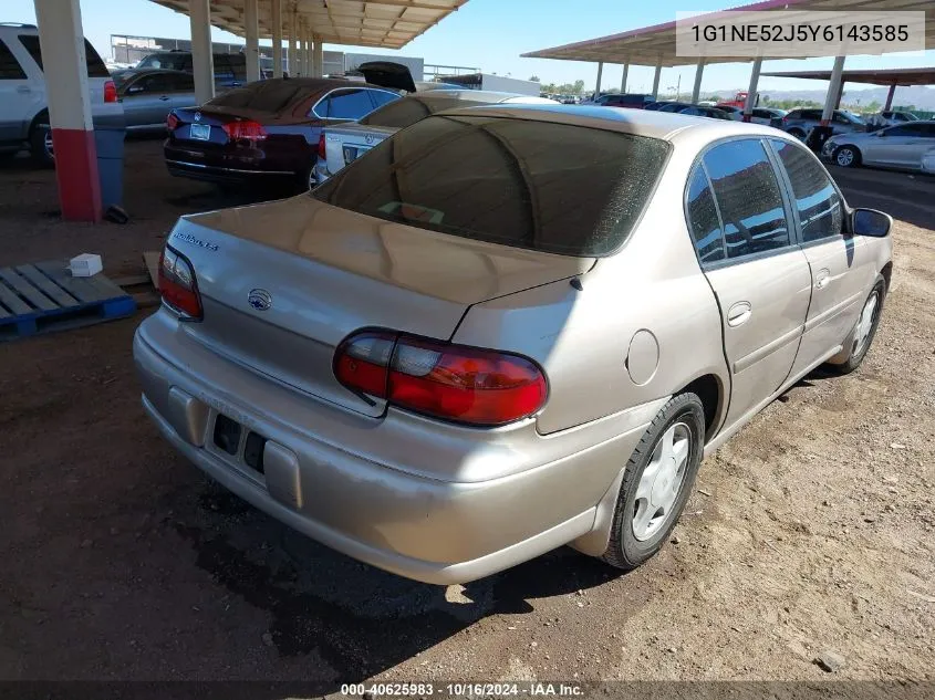 2000 Chevrolet Malibu Ls VIN: 1G1NE52J5Y6143585 Lot: 40625983