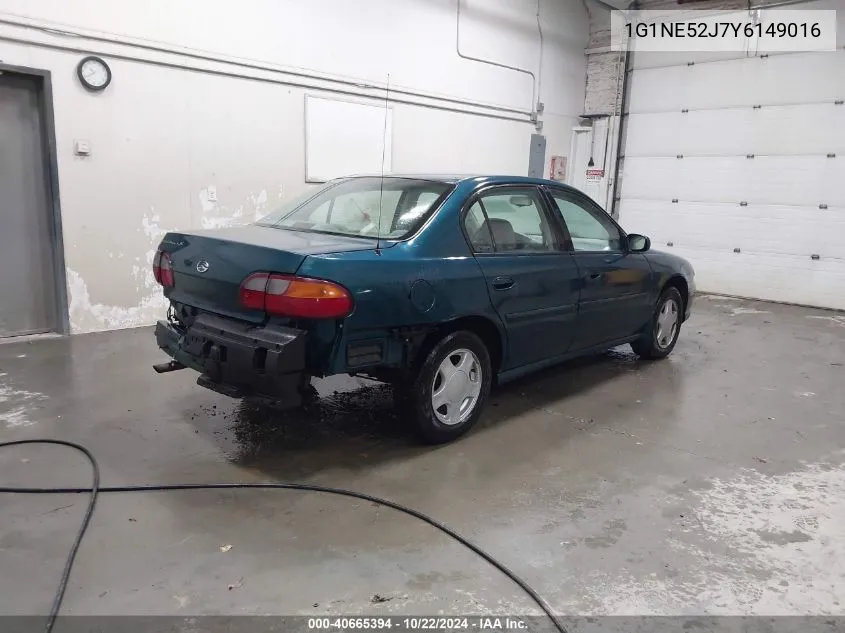 2000 Chevrolet Malibu Ls VIN: 1G1NE52J7Y6149016 Lot: 40665394