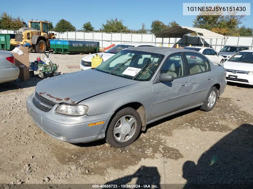 2000 Chevrolet Malibu Ls VIN: 1G1NE52J5Y6151430 Lot: 40685723