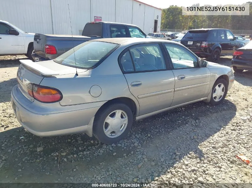 2000 Chevrolet Malibu Ls VIN: 1G1NE52J5Y6151430 Lot: 40685723