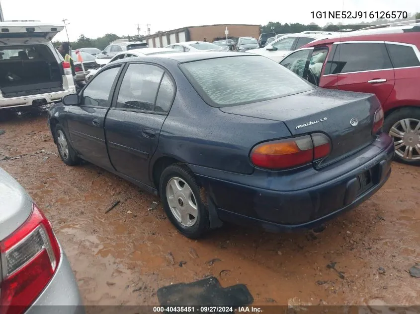 2001 Chevrolet Malibu Ls VIN: 1G1NE52J916126570 Lot: 40435451