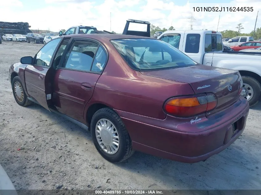 2001 Chevrolet Malibu VIN: 1G1ND52J116244535 Lot: 40489785