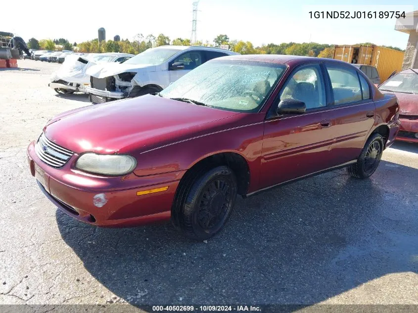 2001 Chevrolet Malibu VIN: 1G1ND52J016189754 Lot: 40502699