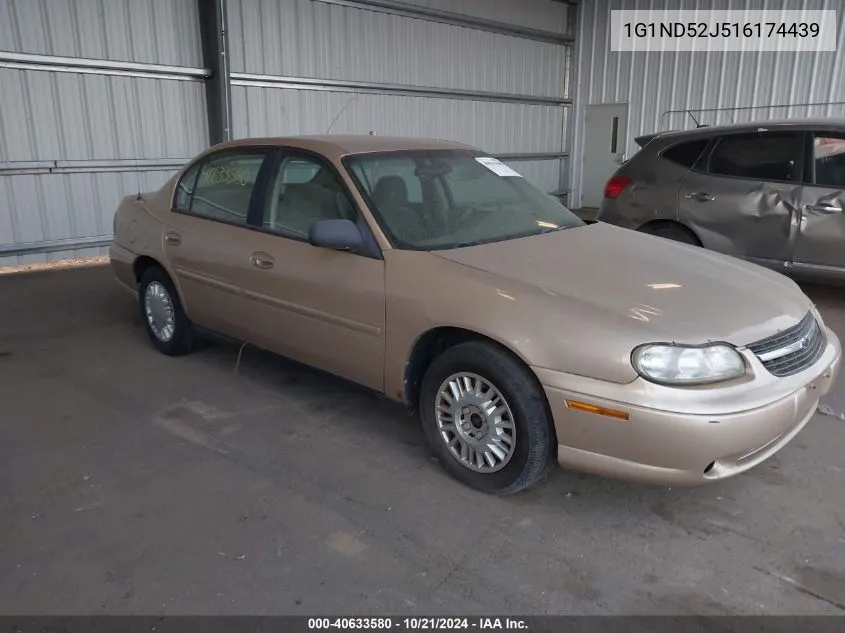 2001 Chevrolet Malibu VIN: 1G1ND52J516174439 Lot: 40633580