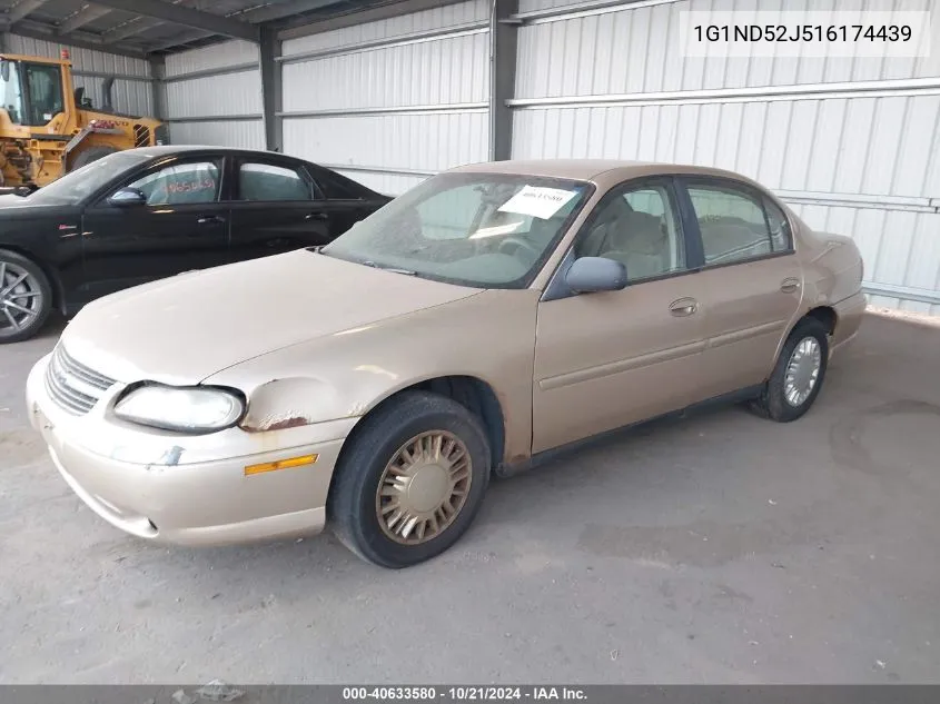 1G1ND52J516174439 2001 Chevrolet Malibu