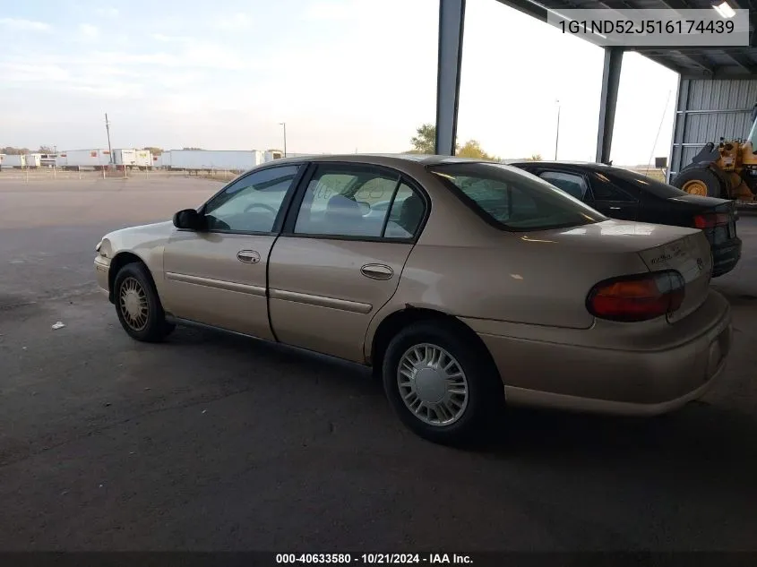 2001 Chevrolet Malibu VIN: 1G1ND52J516174439 Lot: 40633580