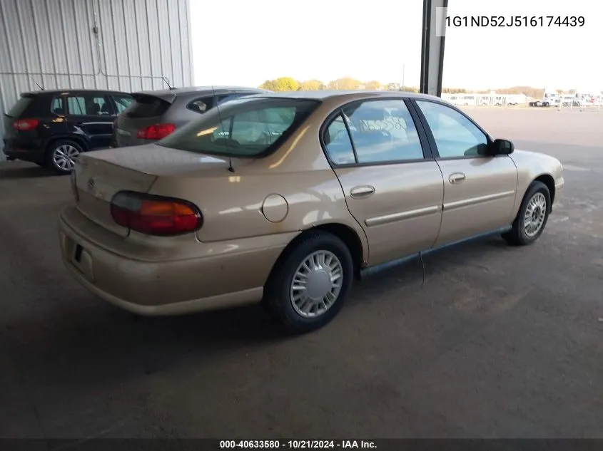 2001 Chevrolet Malibu VIN: 1G1ND52J516174439 Lot: 40633580