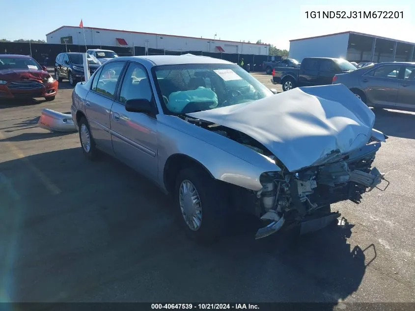 2001 Chevrolet Malibu VIN: 1G1ND52J31M672201 Lot: 40647539