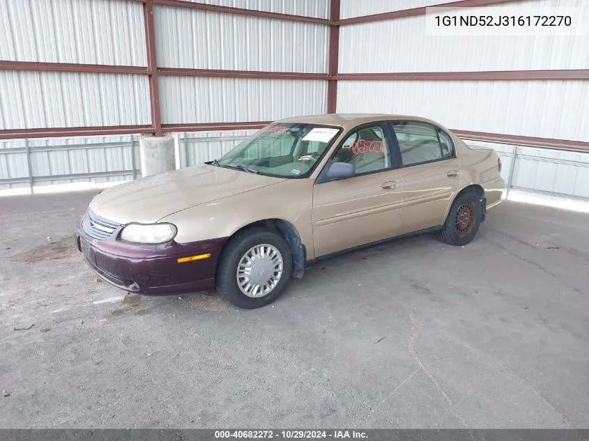 2001 Chevrolet Malibu VIN: 1G1ND52J316172270 Lot: 40682272