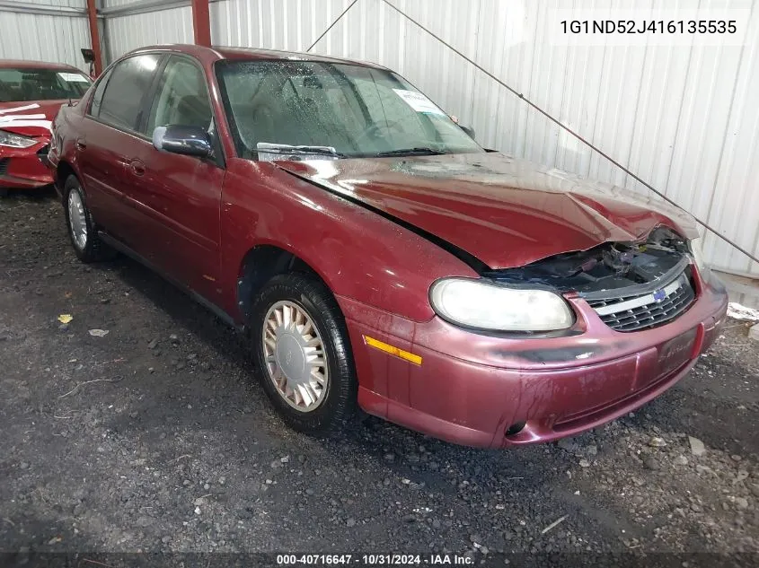 2001 Chevrolet Malibu VIN: 1G1ND52J416135535 Lot: 40716647