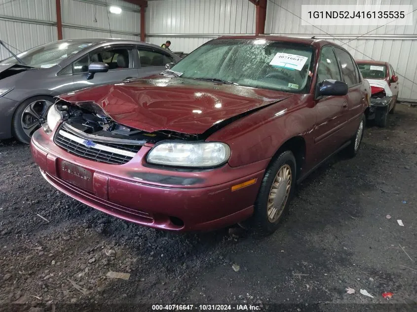 2001 Chevrolet Malibu VIN: 1G1ND52J416135535 Lot: 40716647