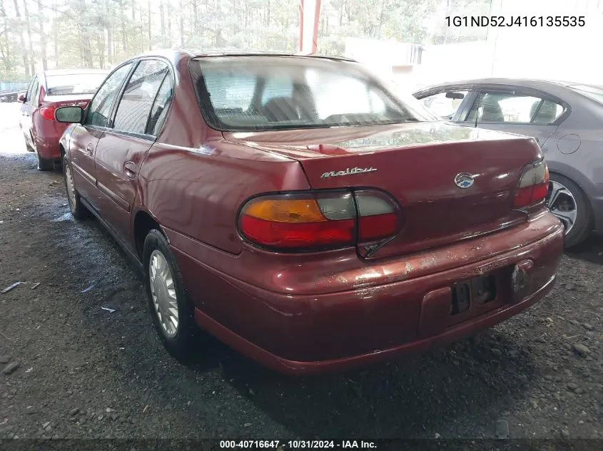 2001 Chevrolet Malibu VIN: 1G1ND52J416135535 Lot: 40716647