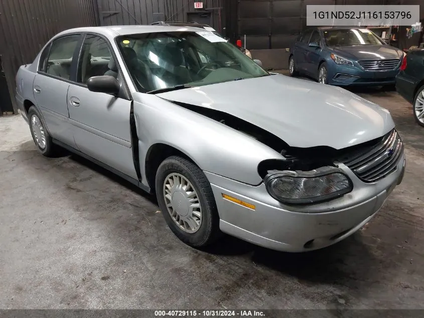 2001 Chevrolet Malibu VIN: 1G1ND52J116153796 Lot: 40729115