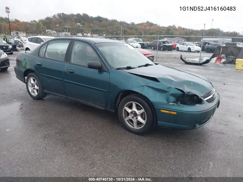 2001 Chevrolet Malibu VIN: 1G1ND52J416160483 Lot: 40740730