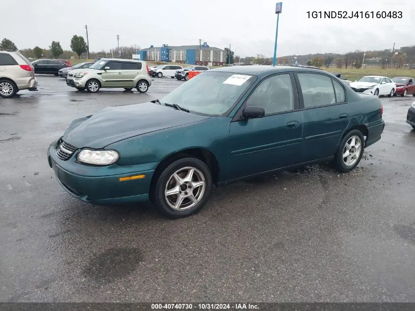 2001 Chevrolet Malibu VIN: 1G1ND52J416160483 Lot: 40740730