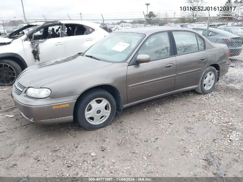 2001 Chevrolet Malibu Ls VIN: 1G1NE52J016120317 Lot: 40771097