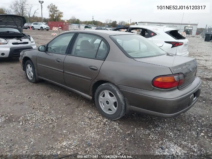 2001 Chevrolet Malibu Ls VIN: 1G1NE52J016120317 Lot: 40771097