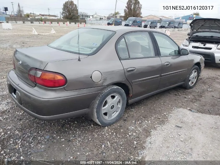 2001 Chevrolet Malibu Ls VIN: 1G1NE52J016120317 Lot: 40771097